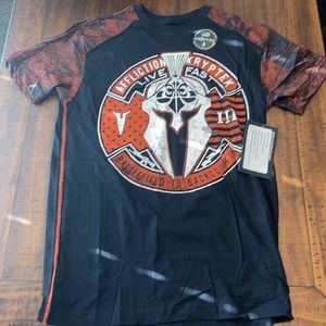 Affliction Men’s Tee, New, M, Black / Red , Kryptek Camo,